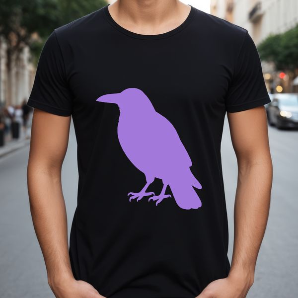 A detailed illustration of a crow in vector format.