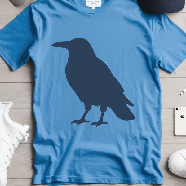 A stylized illustration of a crow in vector format, suitable for digital and print applications.