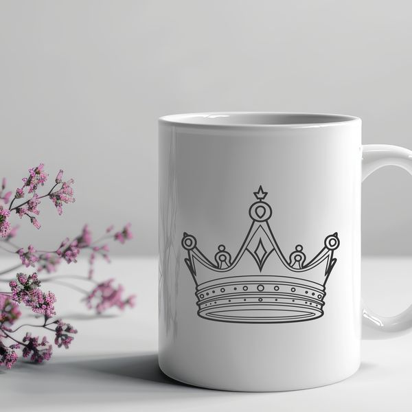 Royal Emblem Design SVG A detailed vector design of a royal crown with intricate details and ornate decorations.
