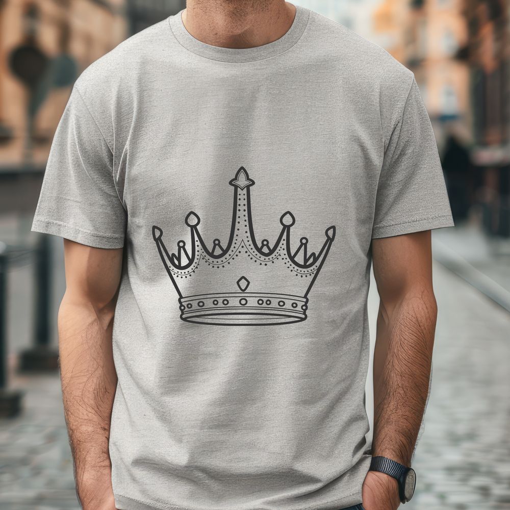 Regal Vector Crown Illustration A digital illustration of a royal crown, suitable for vector graphics and cutting machine designs.