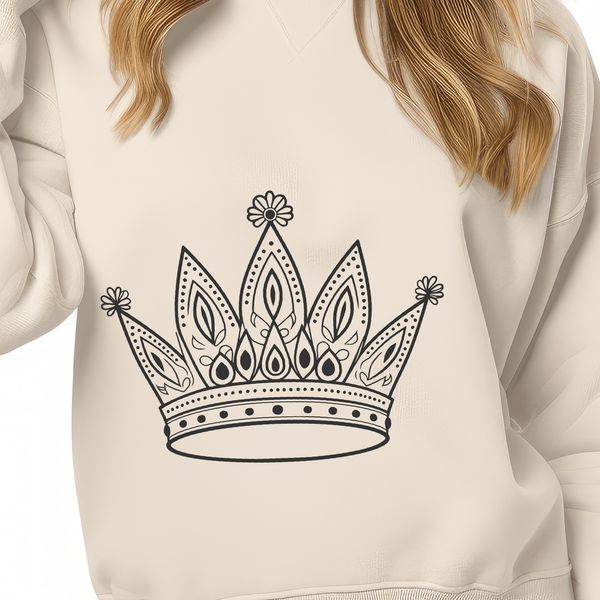 Beautiful Crown Vector Graphic A simple crown design created as a vector graphic.