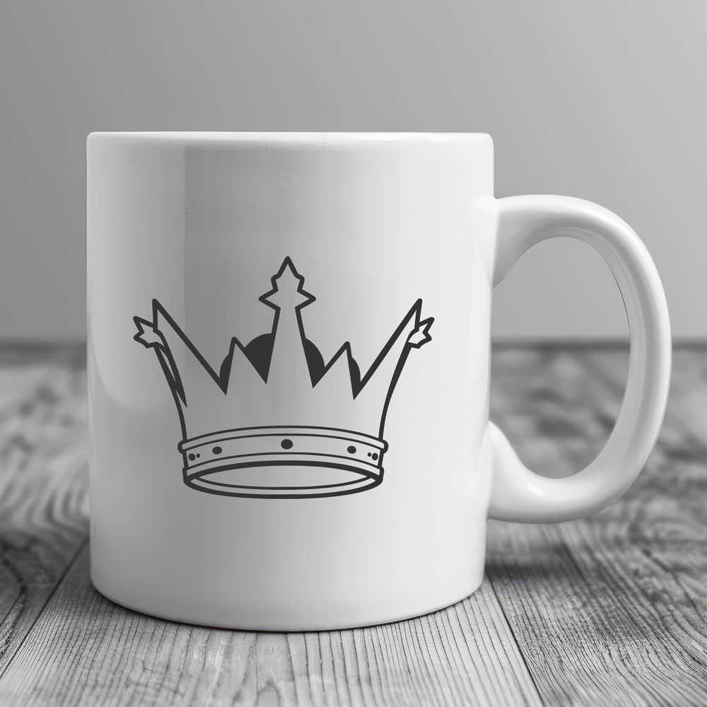 Free SVG Crown Design Template A detailed digital crown illustration in vector format, suitable for design and crafting projects.