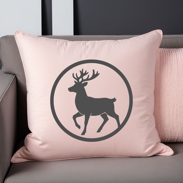 Vector illustration of a reindeer in silhouette, ideal for Christmas designs and crafts.