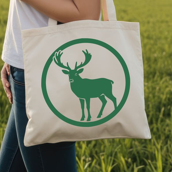 A reindeer silhouette designed for cutting machines like Cricut or laser cutters.