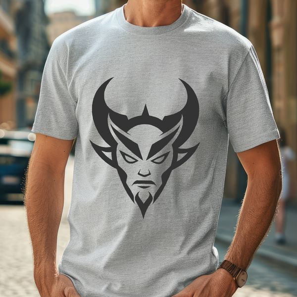 Halloween Devil Clip Art SVG A satanic figure with horns and wings, suitable as clip art for Halloween designs and vector illustrations.