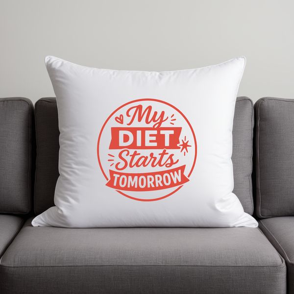 A collection of humorous sayings about food and diet in a clean vector format.