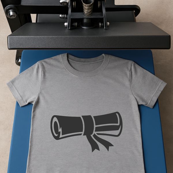 A digital illustration of an old-fashioned scroll with rolled paper, suitable for graduation and academic-themed designs.