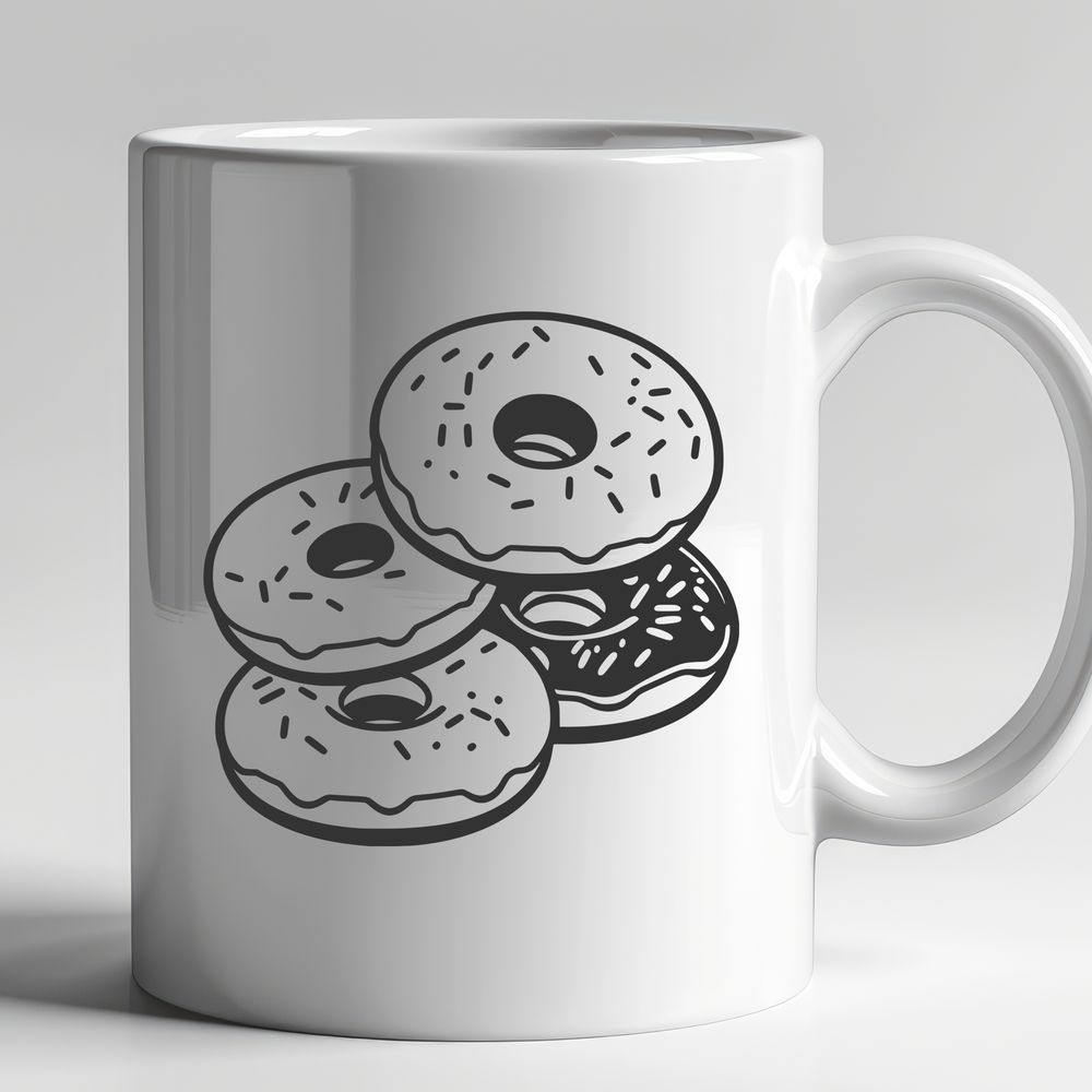 Glazed Delight Illustration A colorful illustration of a single glazed donut with sprinkles.