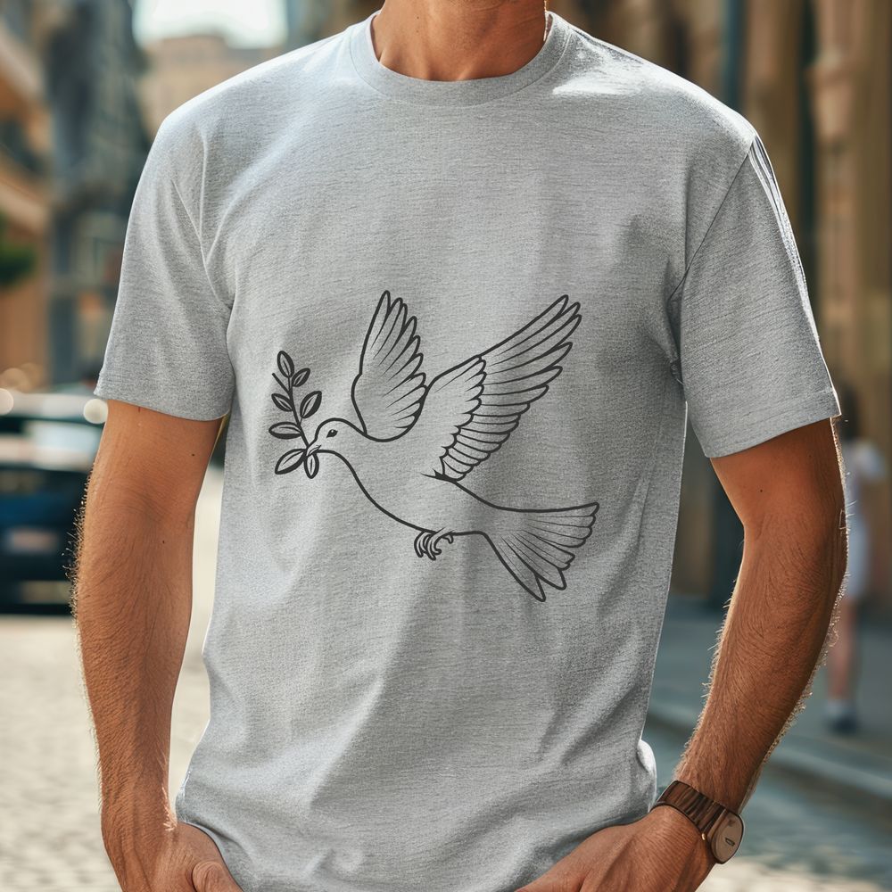 Peaceful Dove Illustration SVG A stylized illustration of a bird, symbolizing peace and freedom, available in high-resolution digital format.