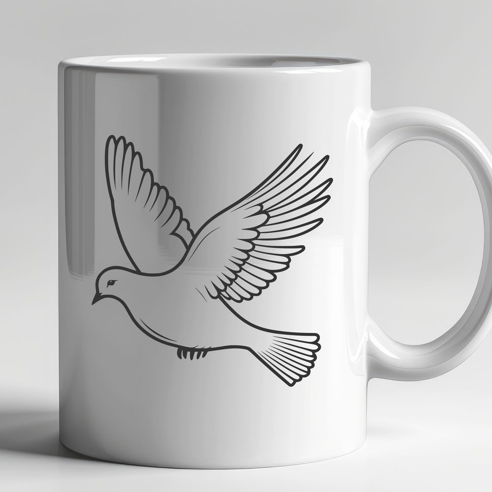 Simplified Dove Illustration A detailed illustration of a Dove in a simplified style, suitable for various design applications.