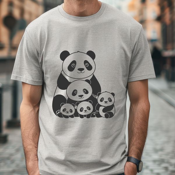 Cuddly Panda in Natural Surroundings An illustration of a cute panda in a natural habitat.