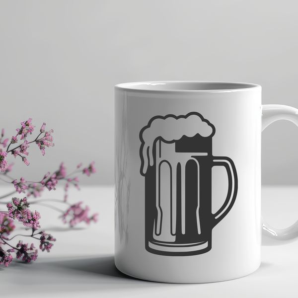Beautiful Glass of Beer Clip Art A digital illustration of a glass containing beer, suitable for vector design and printing.