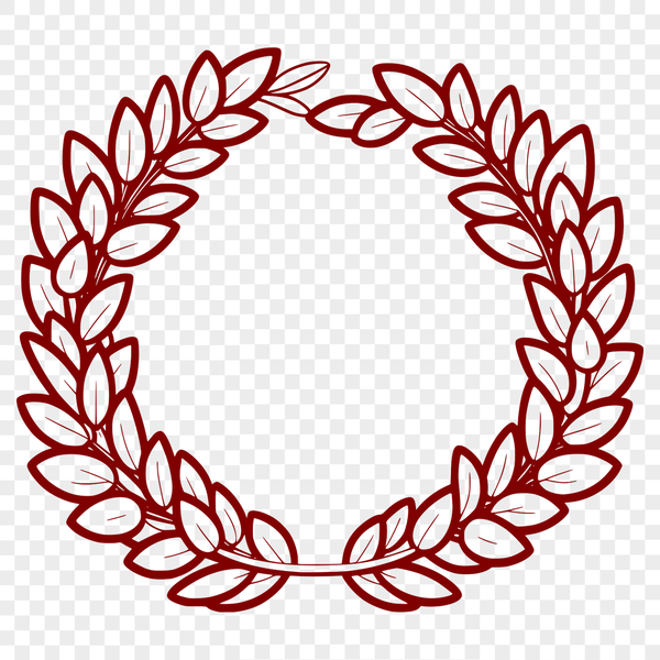Free SVG Wreath Template for Crafting A reusable SVG template of a decorative floral wreath for crafting projects.