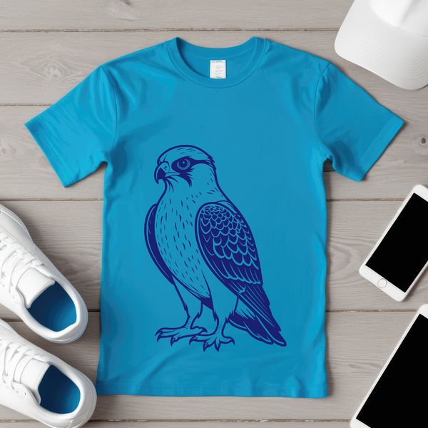 Falcon Silhouette SVG for Cutting and Engraving A stylized illustration of a falcon in flight, ready to be cut or engraved.