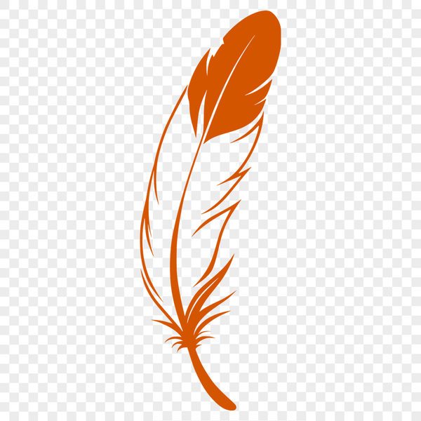 Beautiful Clip Art Feather SVG A high-quality vector illustration of a feather, suitable for use in graphic design projects.