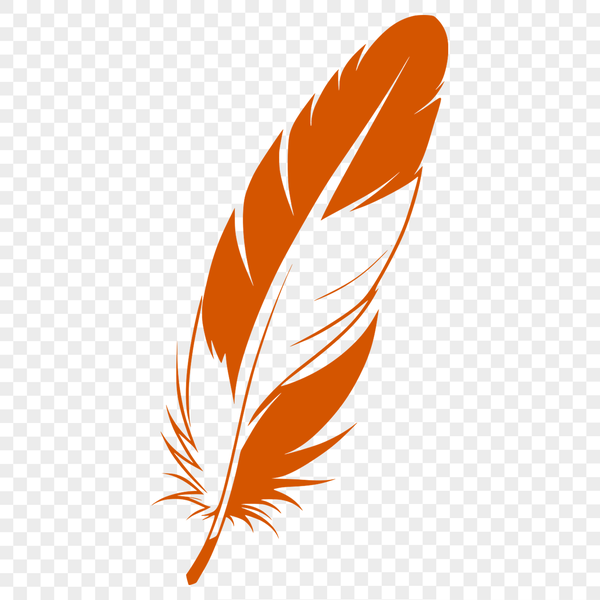 A high-quality SVG vector illustration of a single bird's feather.