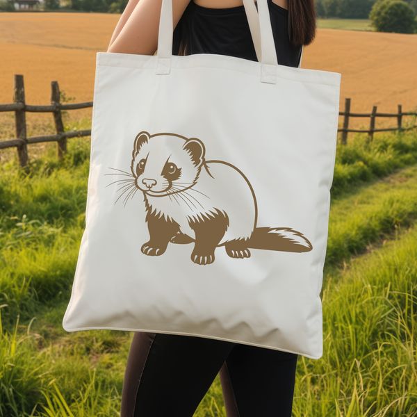 Ferret animal silhouette vector graphic for personal or commercial use.