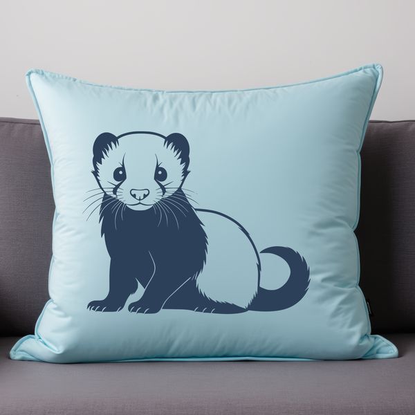 Digital Ferret Silhouette A digital vector illustration of a ferret, suitable for various uses including graphic design and crafting.