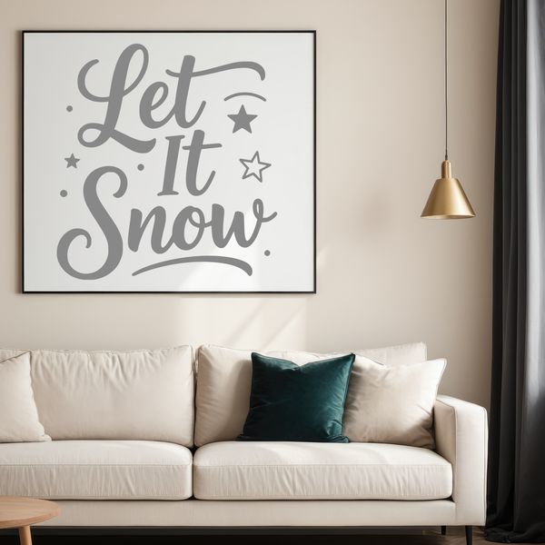 Christmas quotes illustration in bold font with snowflakes and festive design elements.