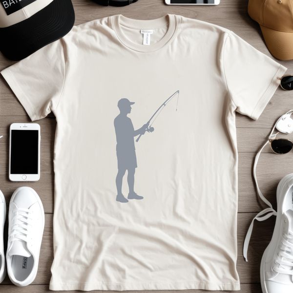 Fishing silhouette SVG for cut files and laser engraving
