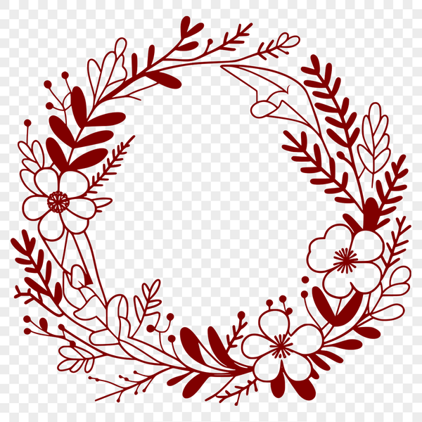 Free Vector Wreath Clipart Download A floral wreath design created in vector format for digital use.