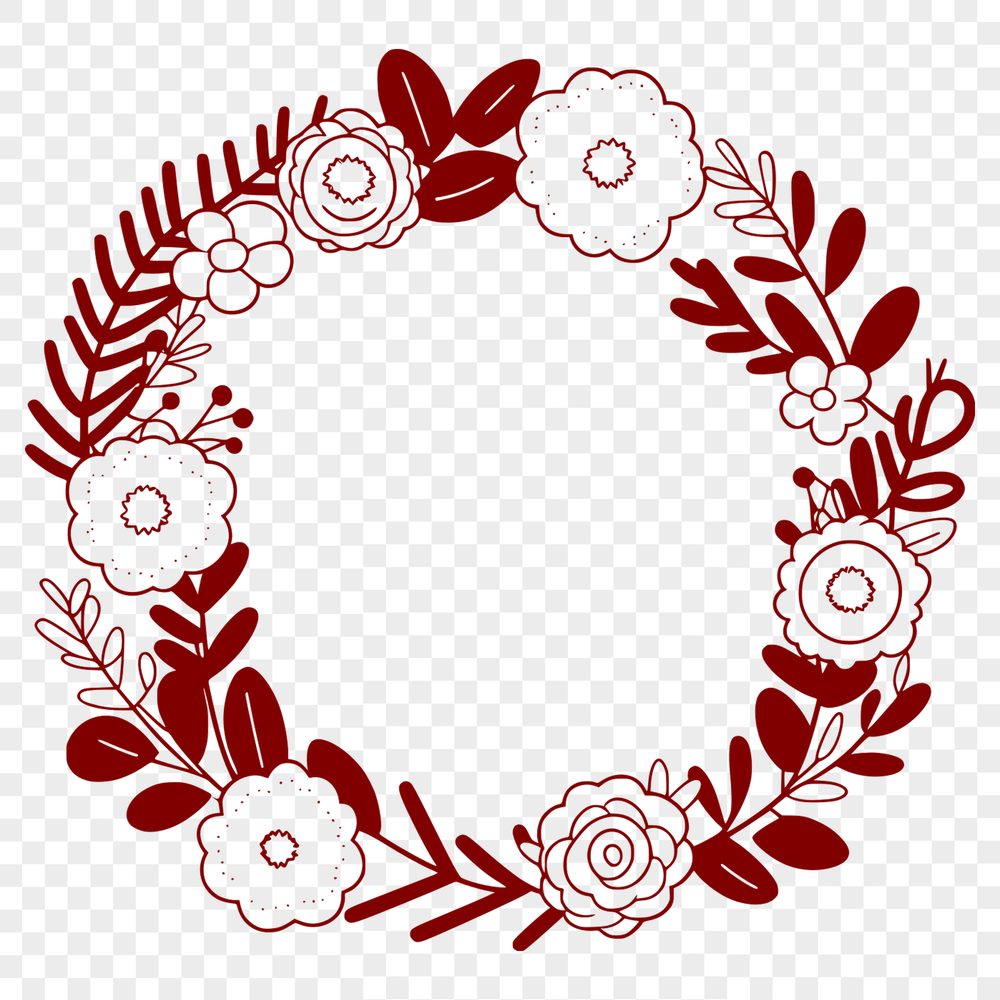 Circular Floral Arrangement SVG Vector Art A circular floral arrangement designed as a vector art template.
