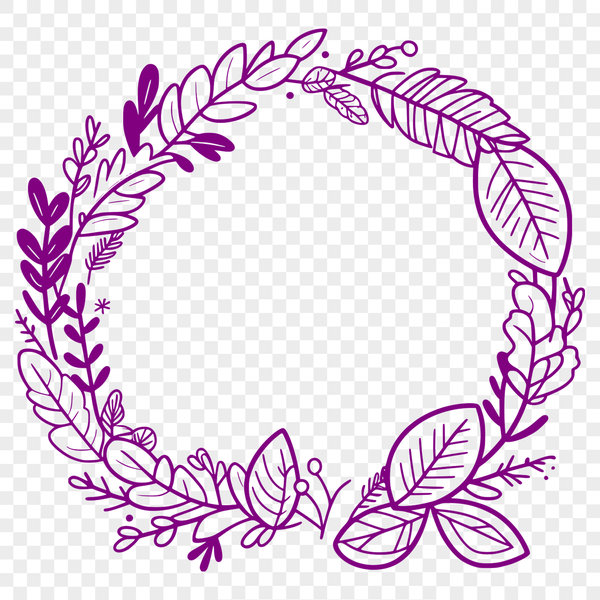 A decorative wreath illustration available in various formats including DXF and PDF.