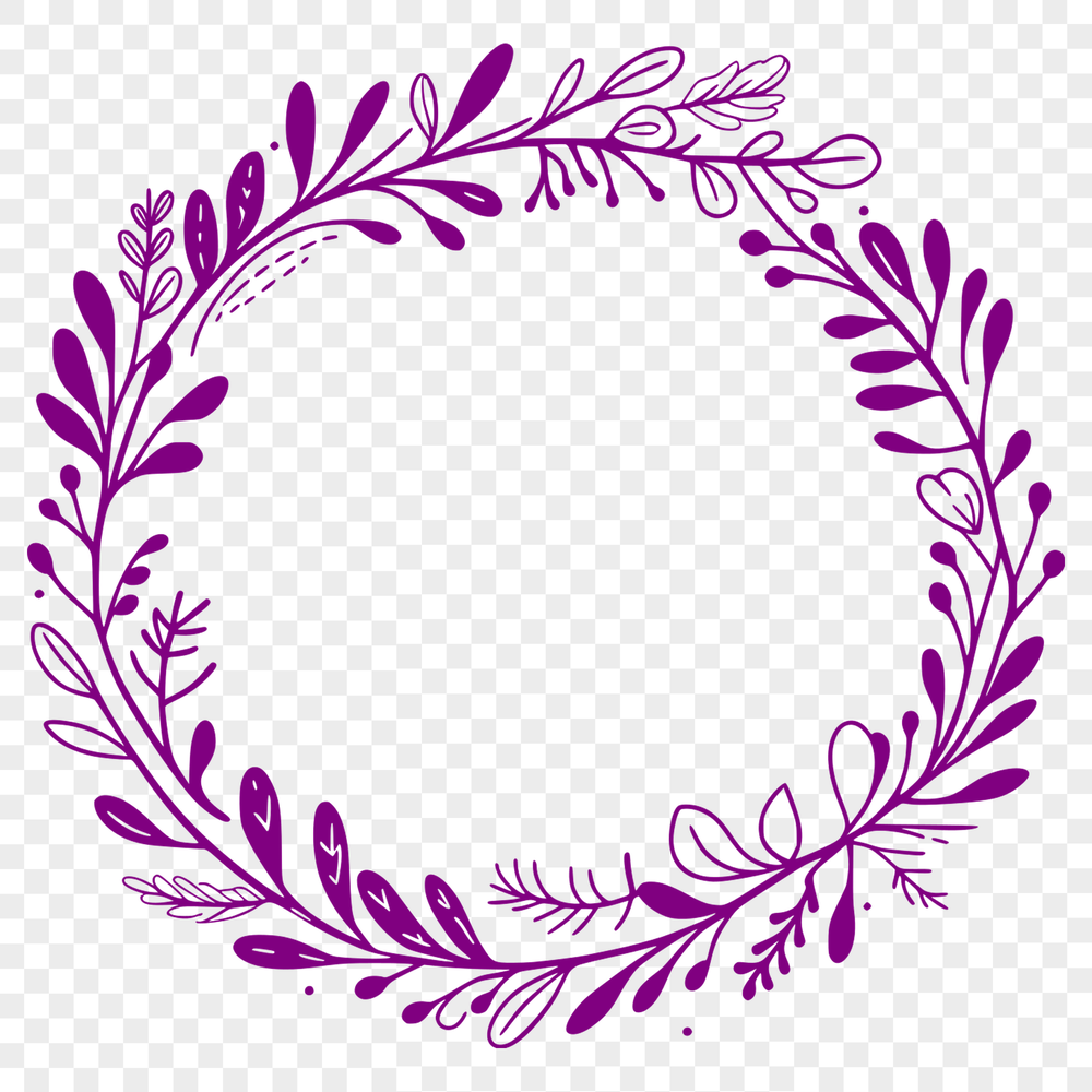 Vector Floral Wreath Design A floral wreath design in vector format, suitable for various digital applications.