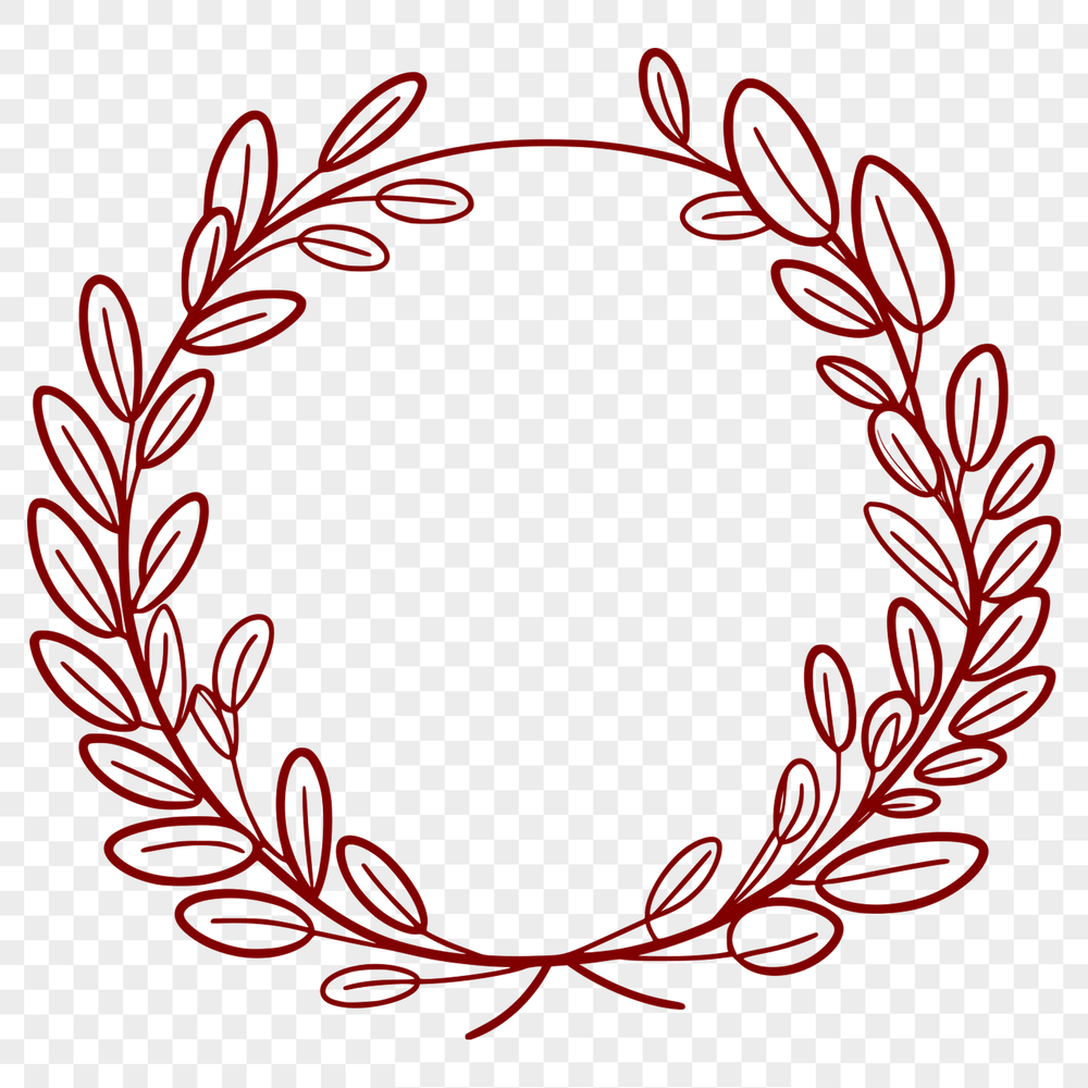 Beautiful Circle Flower Decor A floral design element in the form of a circular wreath made up of various flowers and foliage.