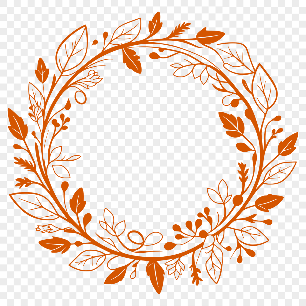 Free Vector Flower Wreath A floral wreath design composed of interconnected flowers and foliage.