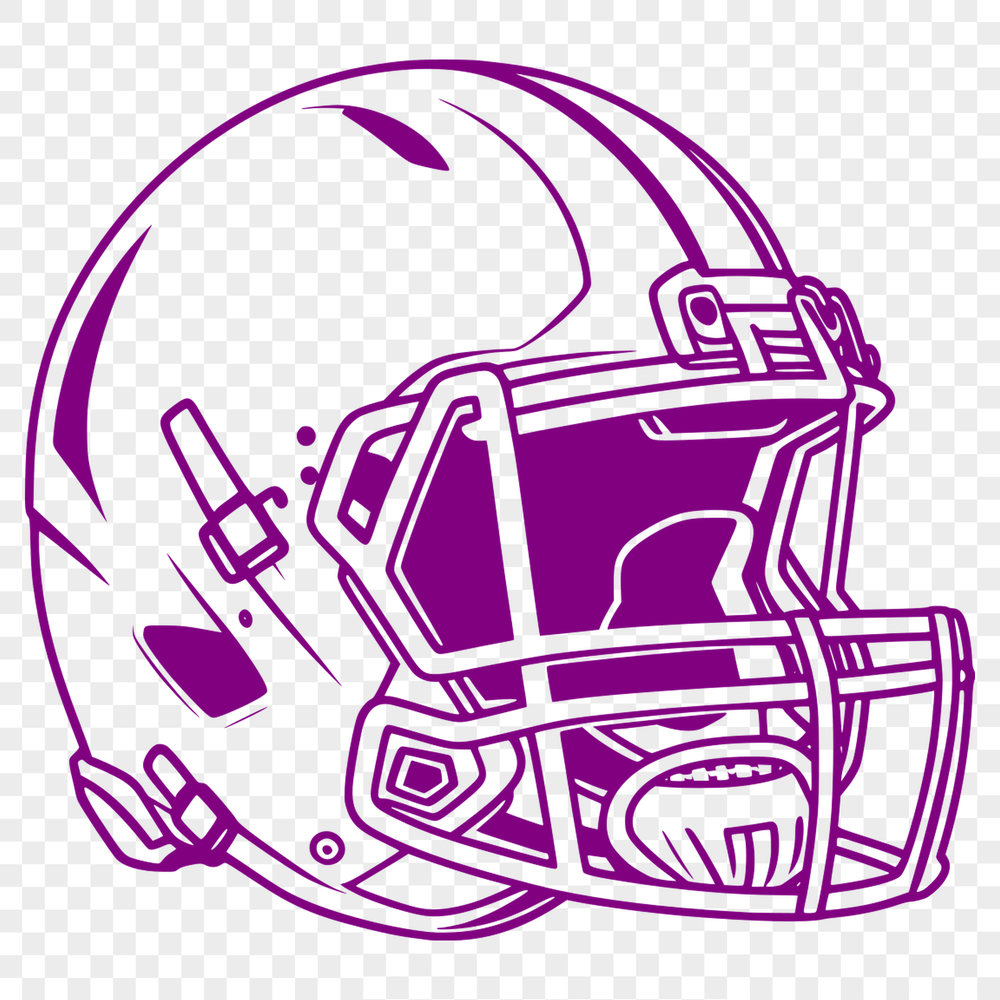 Free Vector Football Logo An American football with laces and a prominent logo on the helmet.