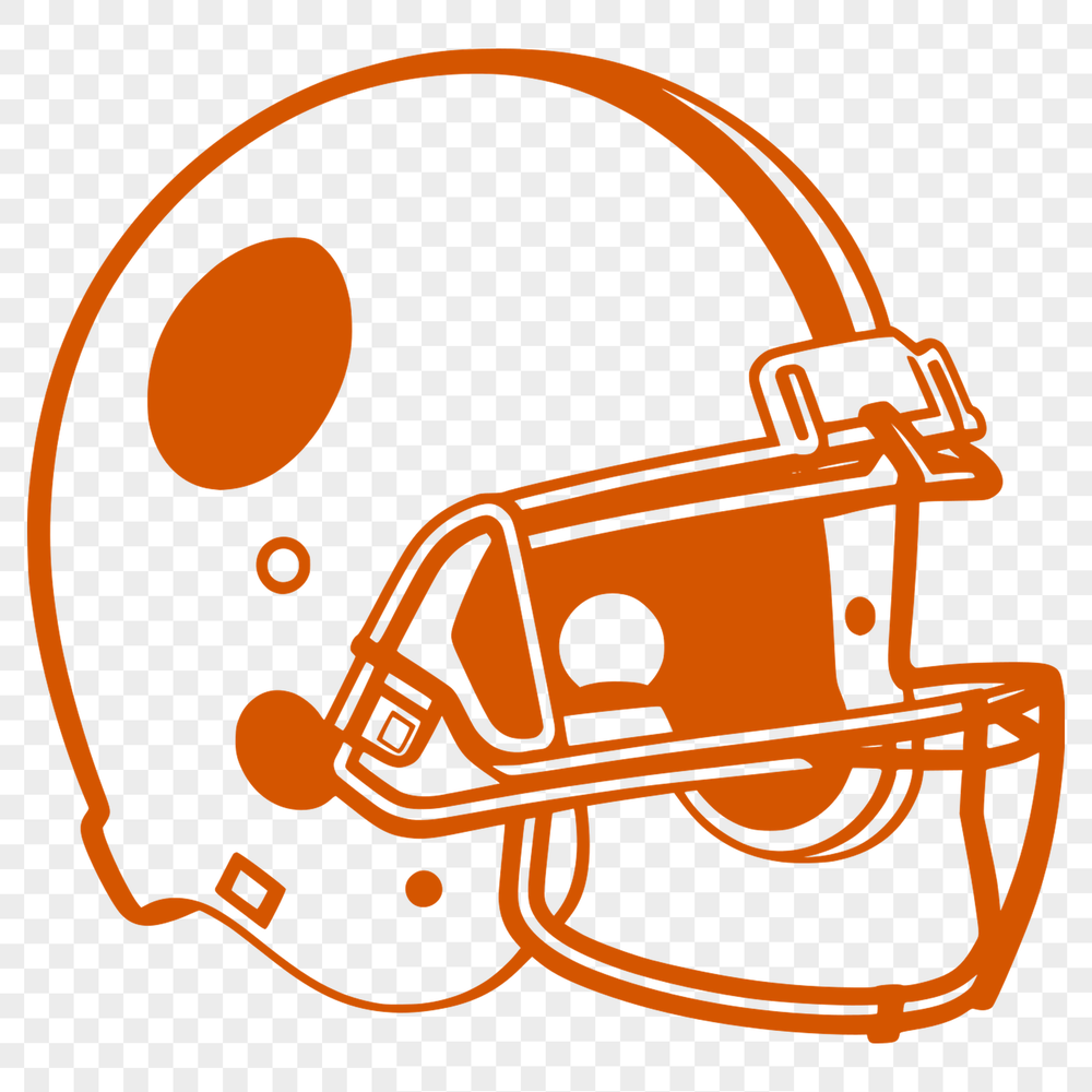 Bold American Football Equipment Illustration American football equipment with helmet and pads in bold design.