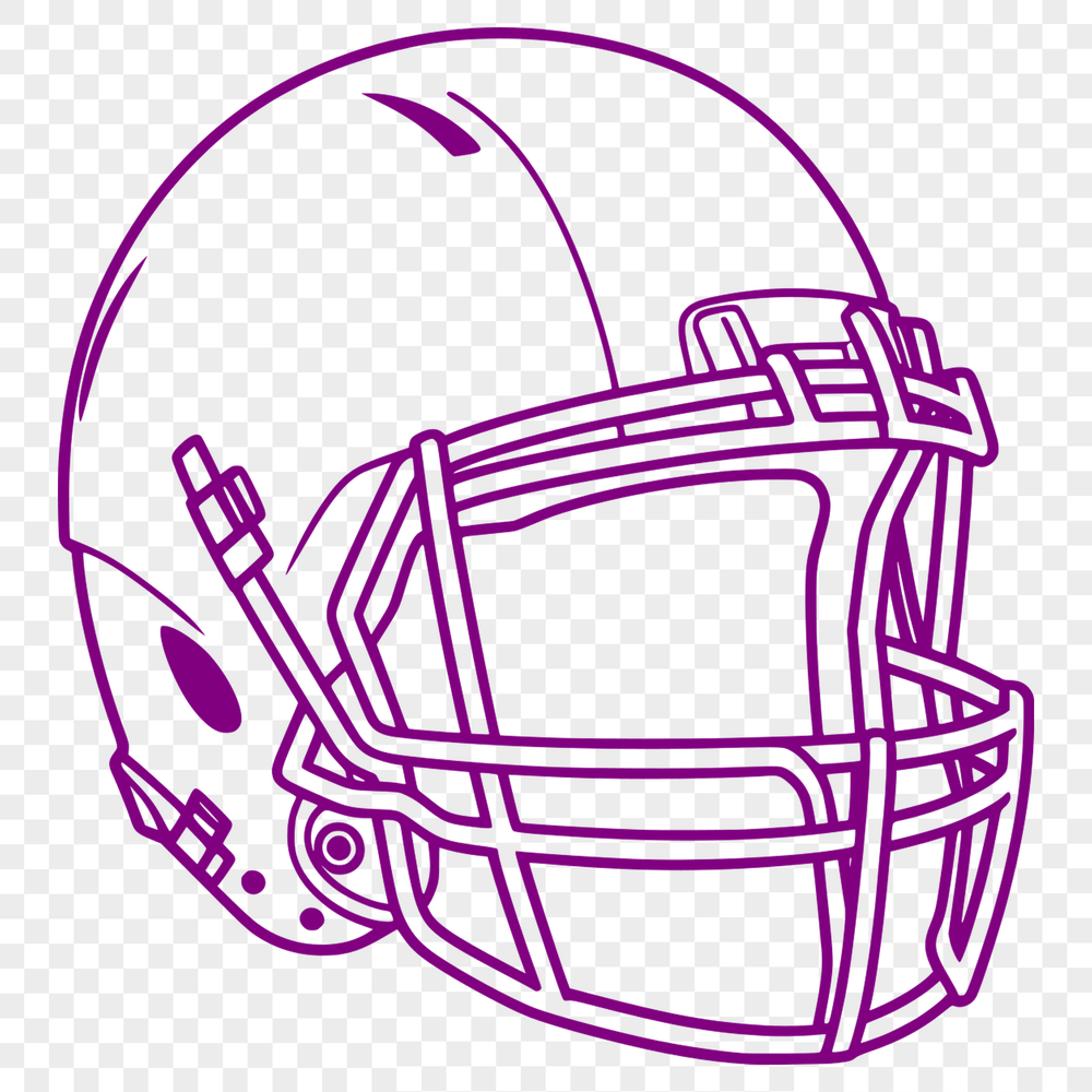 Football Icon A detailed illustration of an American football with a prominent football helmet, suitable for various design projects.