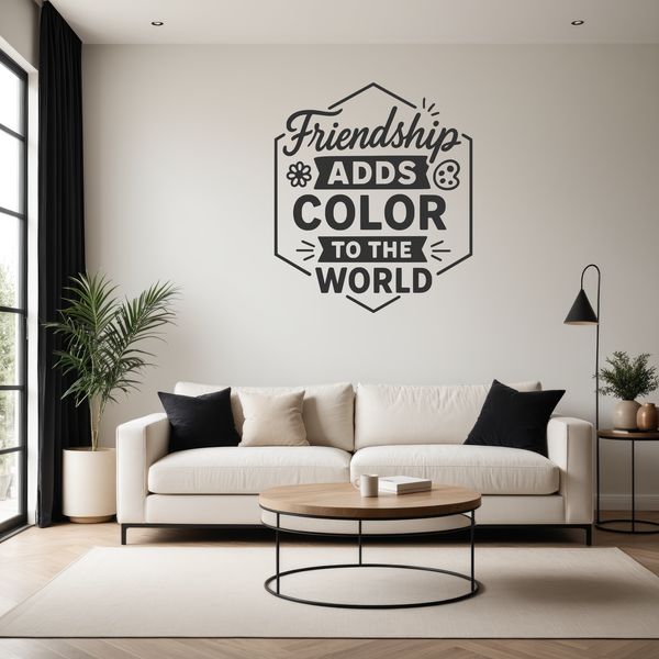 A set of inspirational quotes about friendship in a clean vector design.