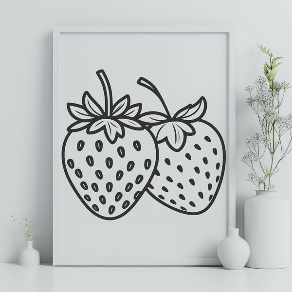 Free Vector Strawberry Clip Art A detailed illustration of a strawberry, suitable for vector art designs.