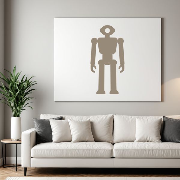 A futuristic robotic figure with metallic details in a sci-fi style.