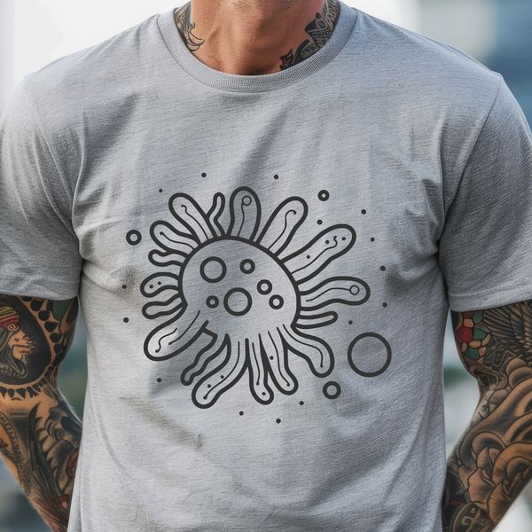 Illustrated vector representation of bacteria cell structure.