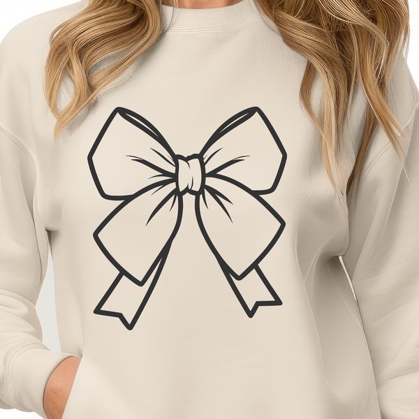 Classic Bow Icon A simple SVG bow icon with a classic design suitable for various craft projects.