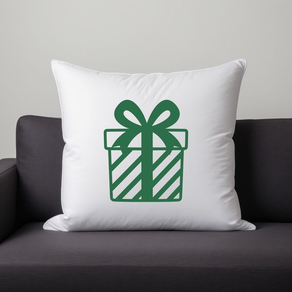 A decorative gift box with wrapping paper and ribbon, ideal for Christmas or birthday celebrations.