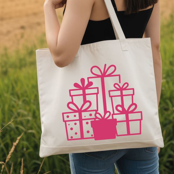 A simple gift box with a decorative ribbon and bow.