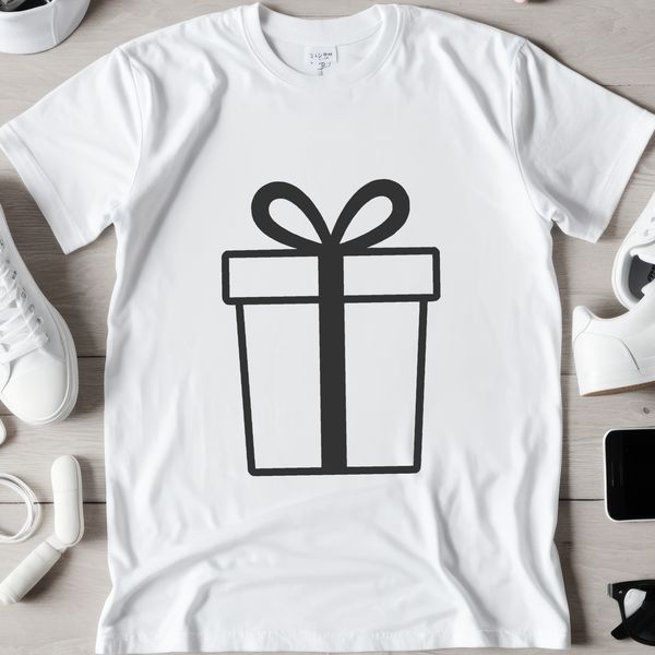 A beautifully designed gift box with a ribbon and bow, perfect for wrapping presents or creating personalized invitations.