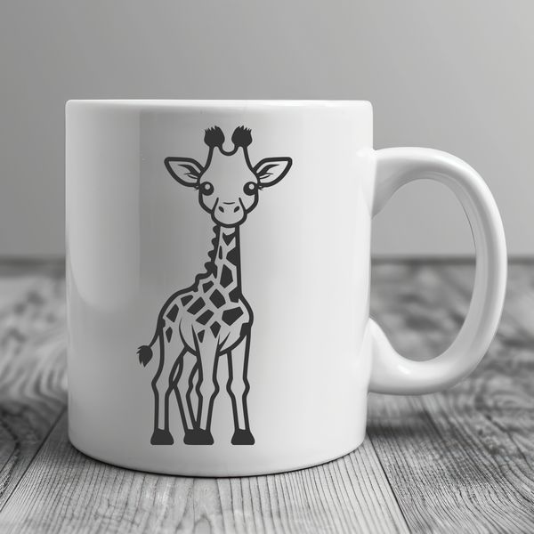 Tall Wonders of the Wild A high-quality digital illustration of a tall giraffe with long neck and legs.