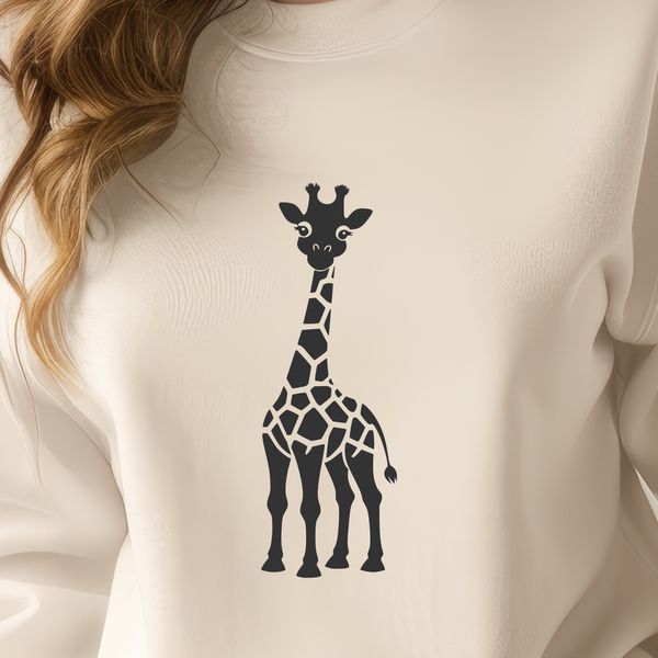 Stylized Giraffe Illustrations in Various Poses A stylized illustration of a giraffe in various poses.