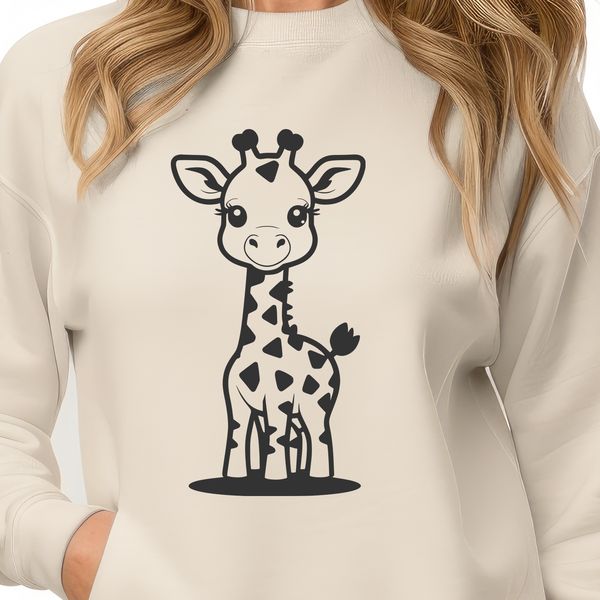 Wildlife Illustration Download A tall savannah-dwelling mammal with a distinctive coat pattern.