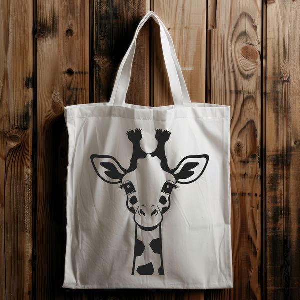 Giraffe SVG Graphic for Design and Printing A high-resolution digital illustration of a giraffe in a natural setting, suitable for print and design projects.
