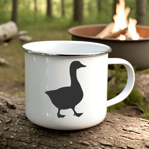 An SVG representation of a bird with the characteristics of a goose.