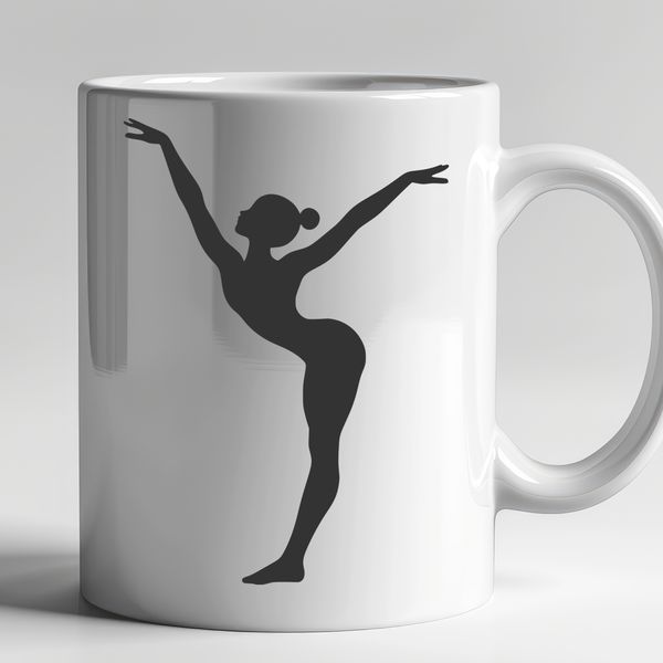 Gymnastics IconSVG Illustration A young gymnast in mid-air performing a vault exercise.