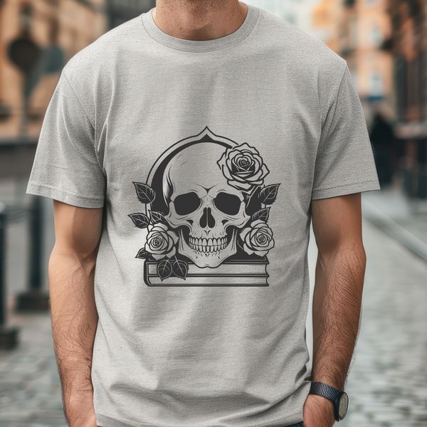 Intricately Designed Sugar Skull A stylized illustration of a skull with intricate details, suitable for Halloween decorations or designs.