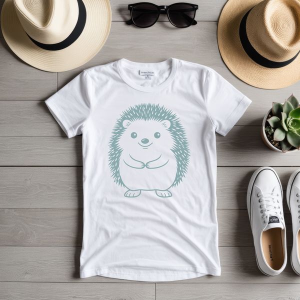 Cute Hedgehog Vector Graphic A small mammal with spikes, often found in gardens and forests, represented as a vector graphic.