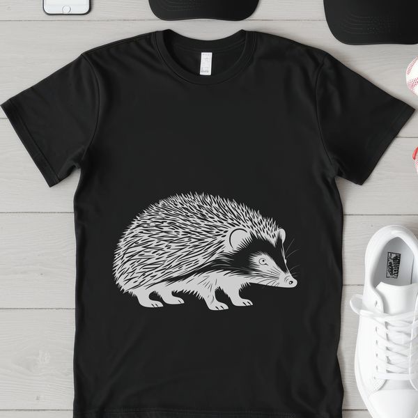 An illustration of a small hedgehog, suitable for vector art projects.